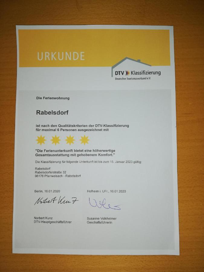 Ferienwohnung Rabelsdorf Pfarrweisach Kültér fotó
